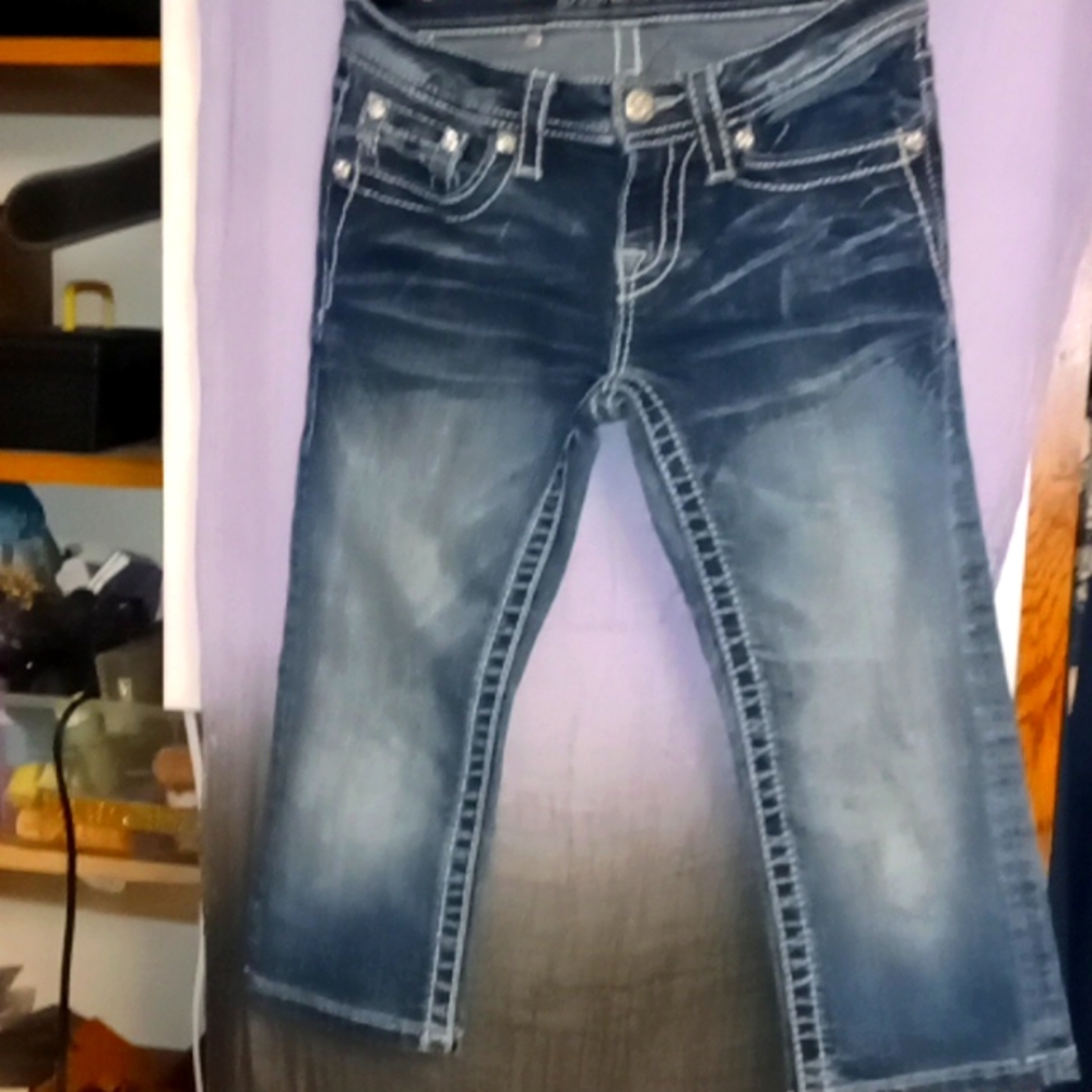 Miss Me jeans cuffed Capri size 12 girls